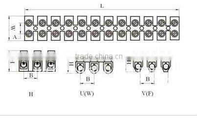 barrier terminal strip,insulated terminals, screw Terminal blocks