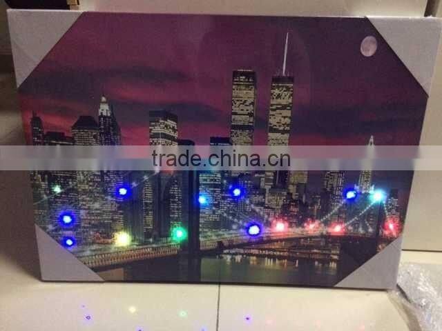 Custom Lighted Christmas Tree Led Canvas Wall Art Prints For Sale