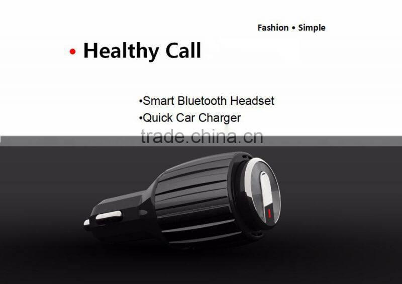 2015 new product Fragance Bluetooth 4.0 Ear Usb car charger 5V 2.4A quick charge