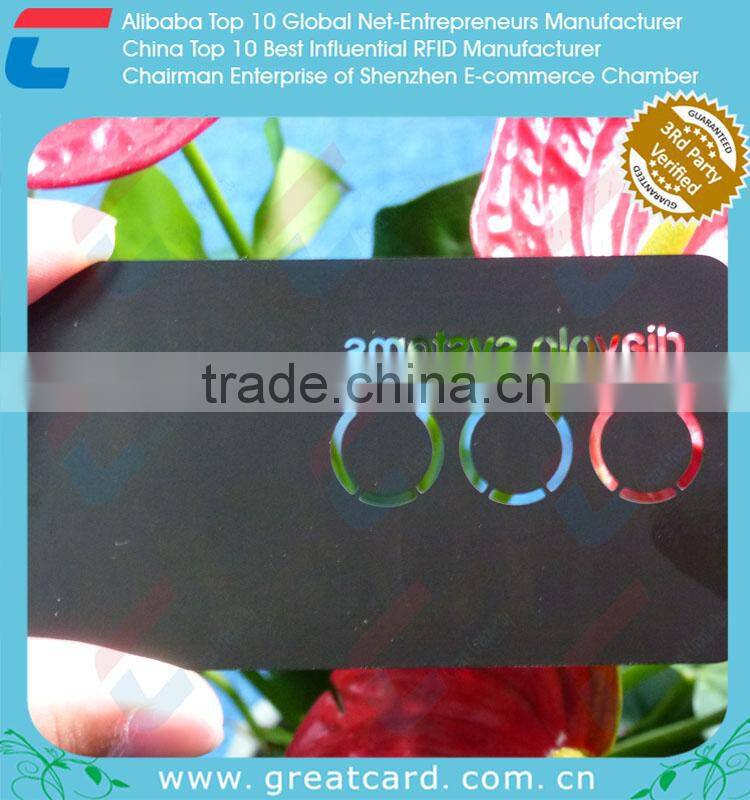 Complicated Engraved Gold Metal Card