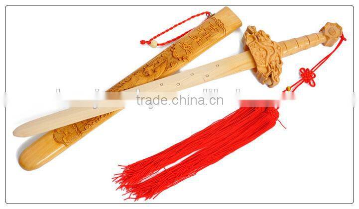 The lucky sword, the peach wood sword, wood crafts, home -guarding and fengshui, for security and peace home decoration