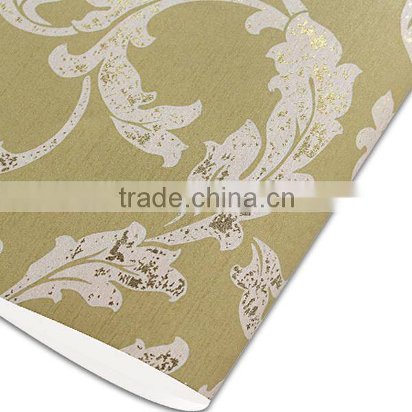 Elegant gold foil vinyl wallpaper stocklot