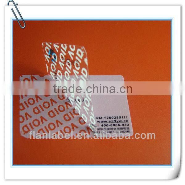 Silver Warranty Void If Removed Label