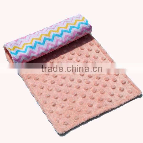 USA Fashion All Babies Love Security Cuddle Soft Chevron Pattern Lt Pink Cotton Burp Cloth