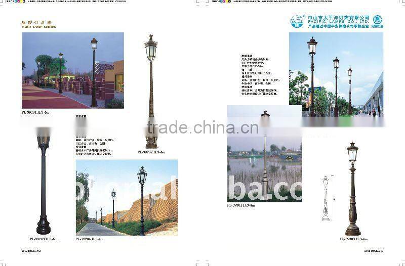 Outdoor LED garden lamp with steel or aluminum material