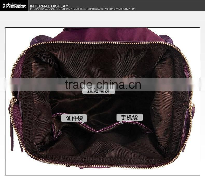 2016 new design backpack fashon lady nylon backpack multicolor nice backpack