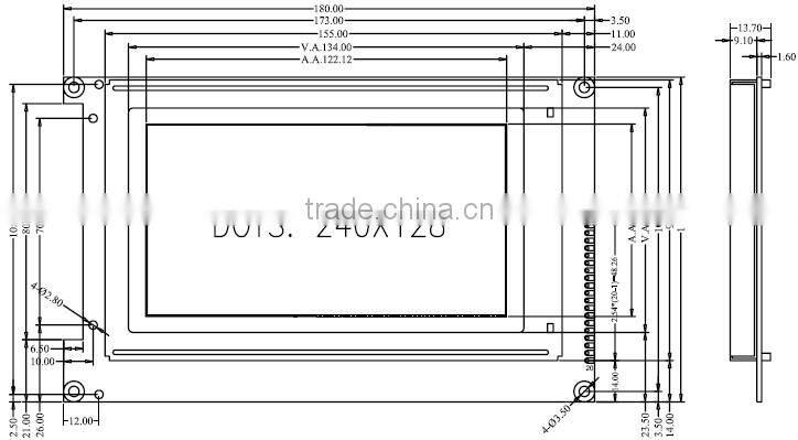 Rohs lcd module 240x128 lcd module