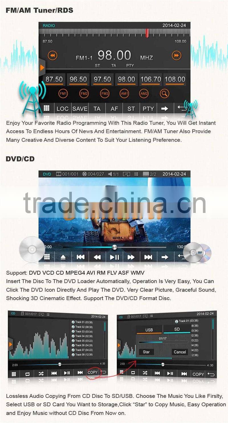 in dash car GPS DVD auto radio for Ford 2012 CAR Multimedia Player