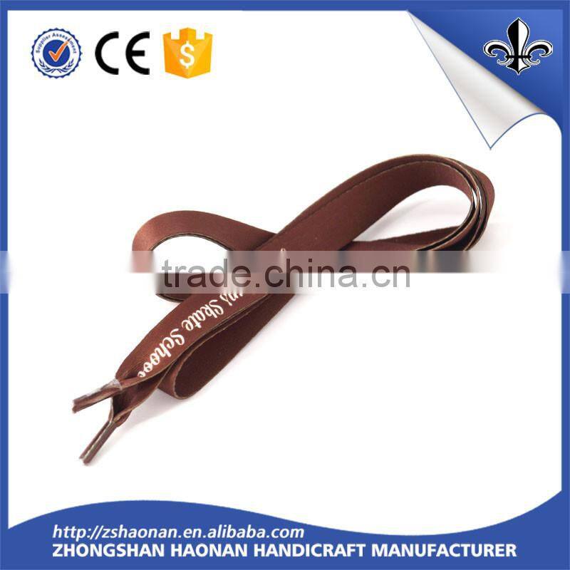 Fashionable flast custom colorful shoelaces for garment