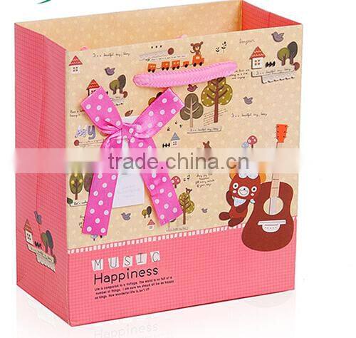 Bear and Guitar and animal paper bag for Christmas and Kids holiday
