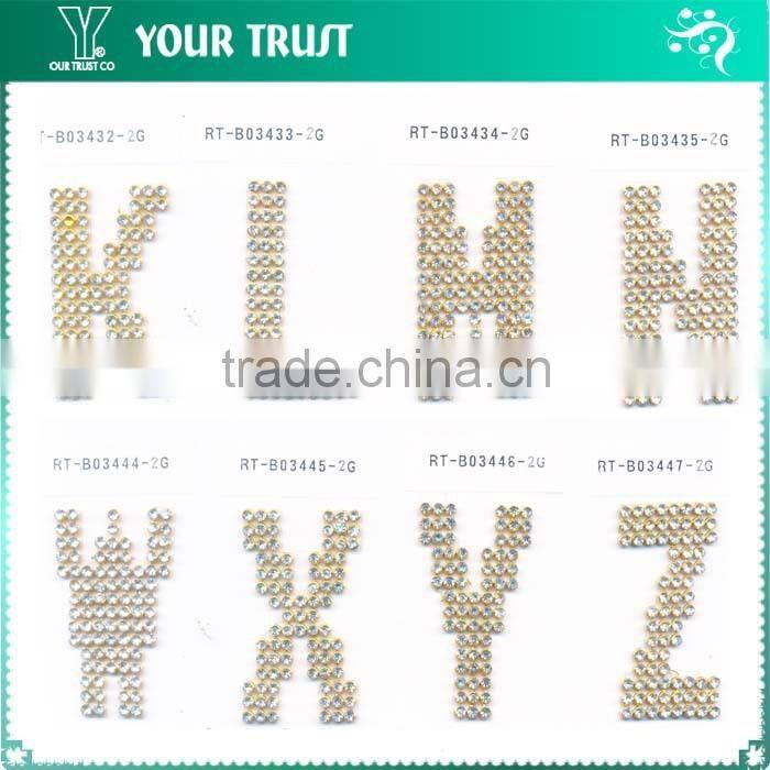 Hot Pink Metal Grommet U Iron-on Alphabet Letter Applique Patch