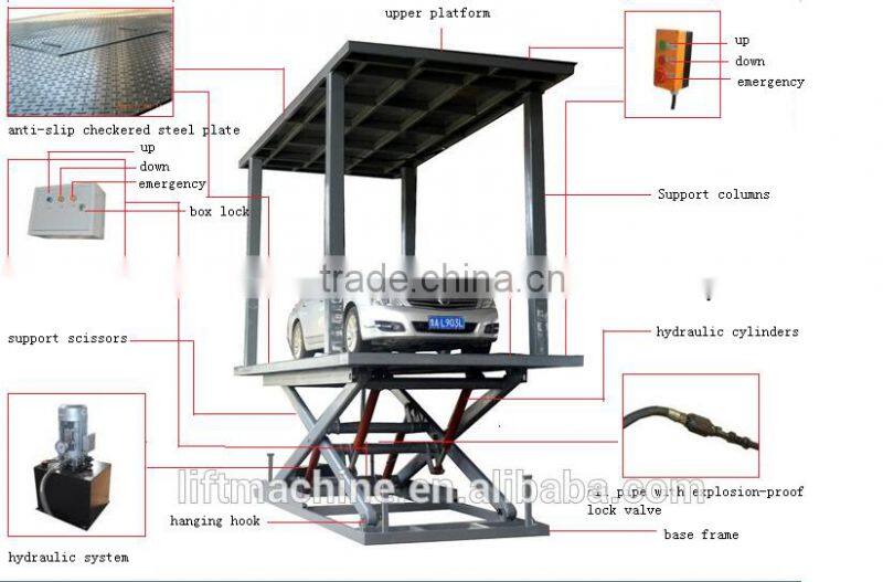 heavy duty double layers used home garage car hydraulic lifter