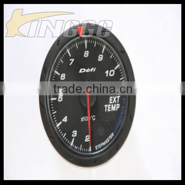 Universal 60MM Racer Gauge With Black Face