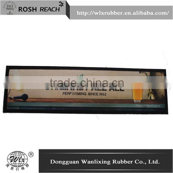 Custom absorbtion wool anti skid rubber bee bar mat