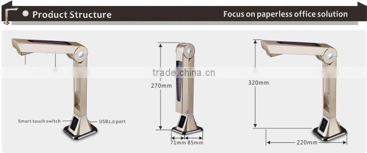 Trade sssurance supplier 3 megapixel USB document camera up to 30fps for education presentation