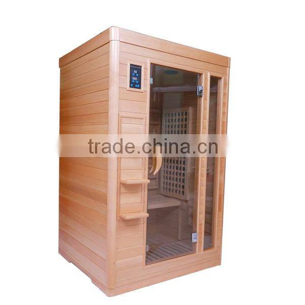 1200*1200*1900mm hemlock wood and abies canadensis material far infrared sauna room infrared sauna