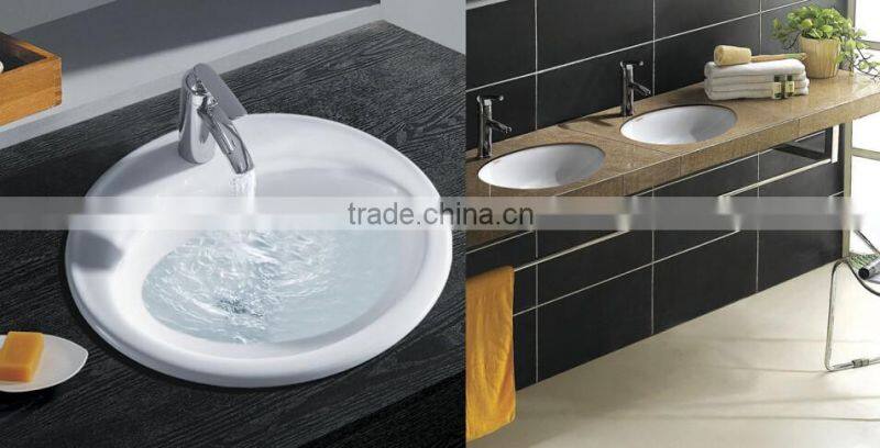China undercounter porcelain bathroom sinks