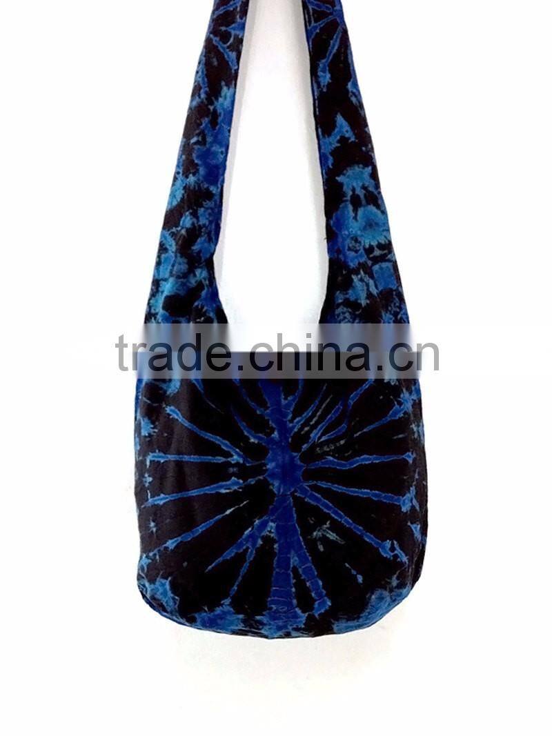 2016 wholesale best quality hippie cross body shoulder bags tie and die hippie shoulder bag