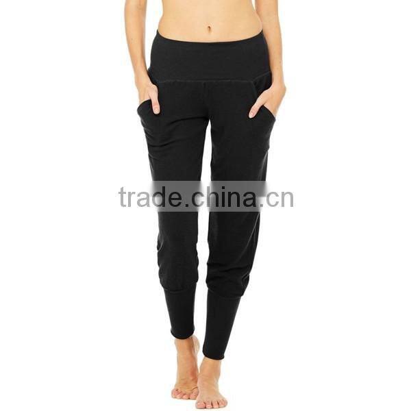 Relaxed fit ribbed hem cuffs unique hot girls yoga pants