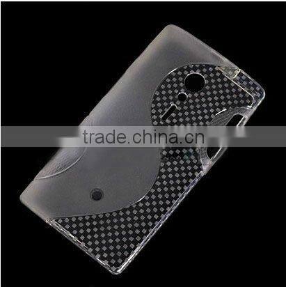 Clear S-Line Gel Case Rubber Skin Tpu Cover case For SONY EXPERIA ION LT28i