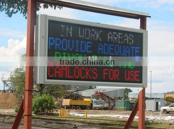 Double Sided 16x64 Pixels Green Color Outdoor LED Moving Message Display Sign