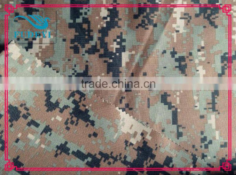 wholesale cheap 100% polyester oxford waterproof military camouflage fabric for bag