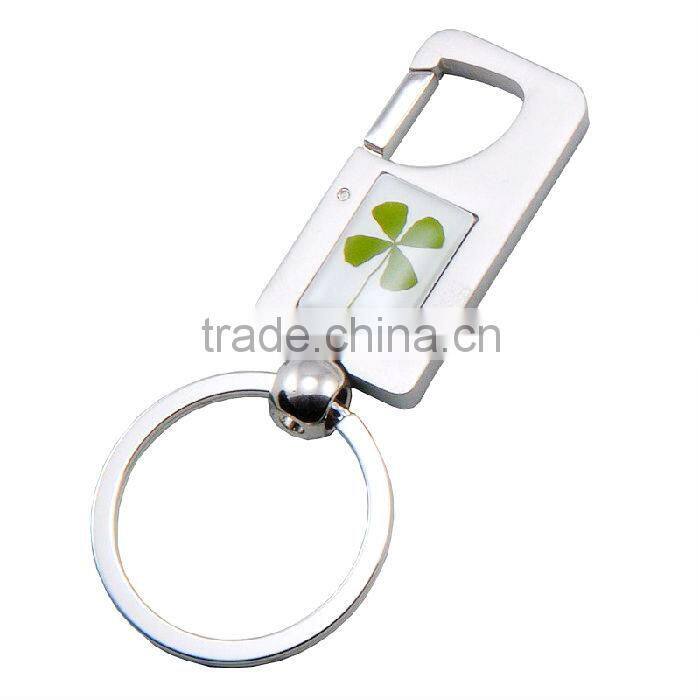 Real irish four leaf clover keychains