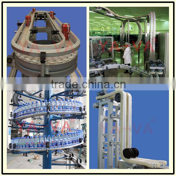 Incline belt conveyor with hopper and discharge chute