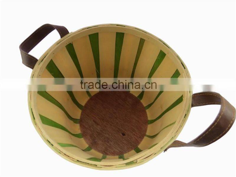 Beautiful decorate green flower basket