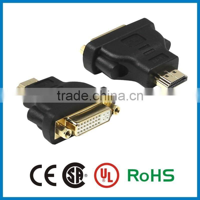 360 Angle HDMI 19Pin Female to DVI 24+1 Pin Male adapter