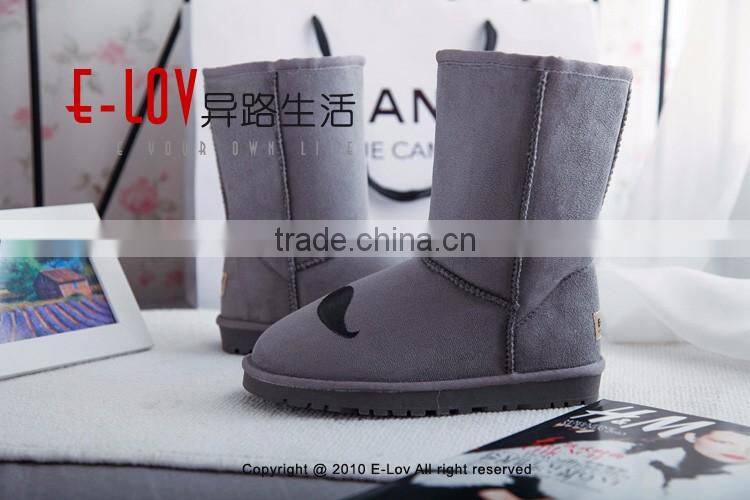 2015 hot sales high quality and cheap women ankle boots with fur