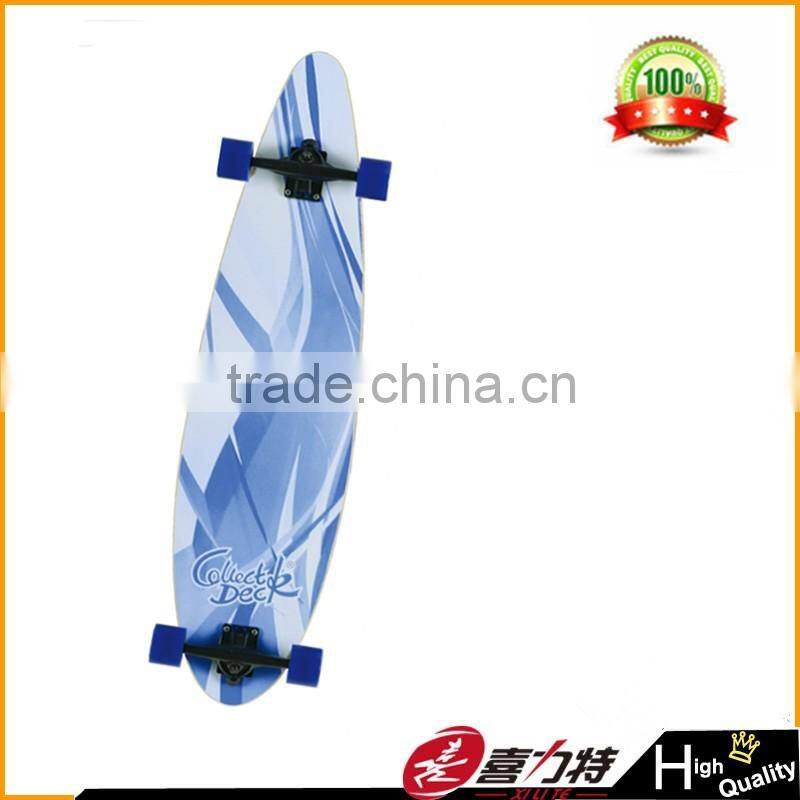 High quantity longboard wholesale Canadian maple heat transfer printing longboard skate