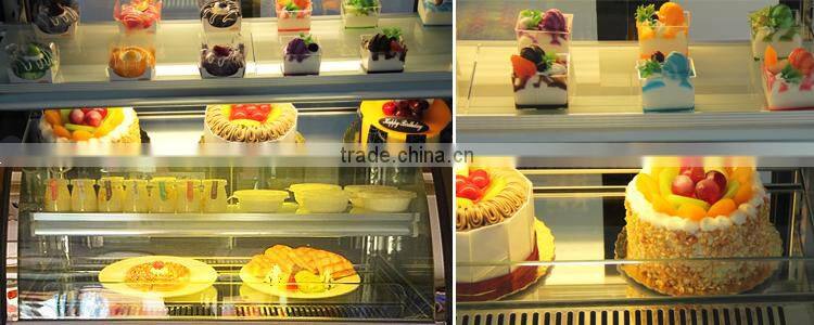 RI-900 Curved Glass Cake Display Refrigerator Bakery Showcase