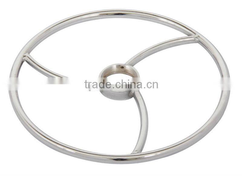 Chromed footrest of bar chair