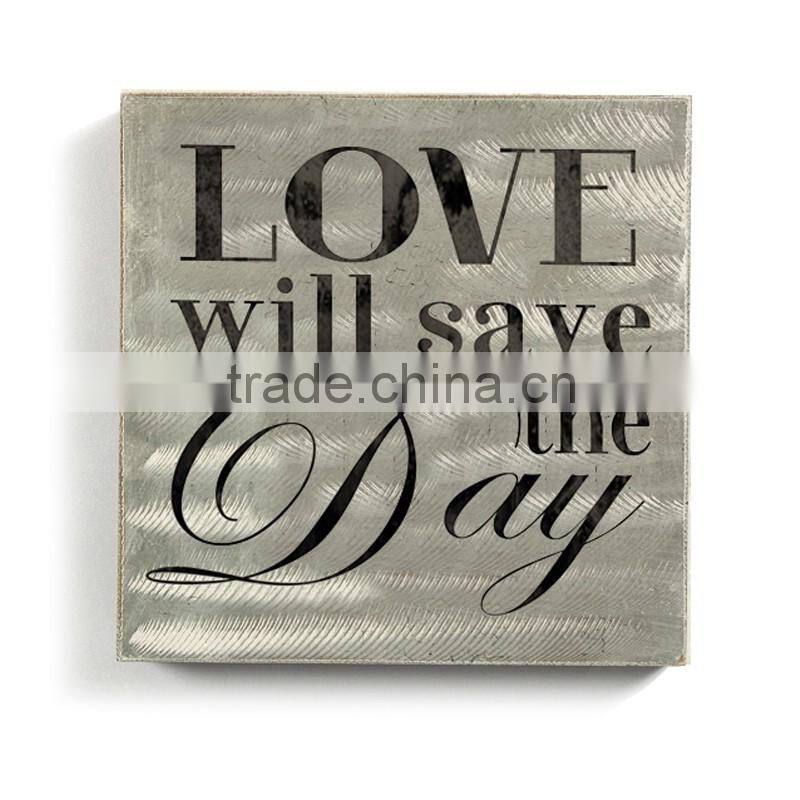 MDF Sign Aluminum Wall Printing With Word Decoration