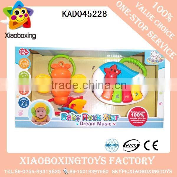 Hot selling interesting gift lovely plastic infant rattle ball baby toys