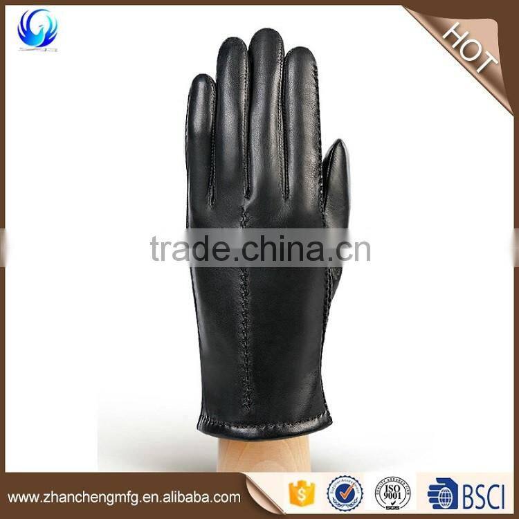 Custom made man fashion wool lined sheepskin leather gloves with great price