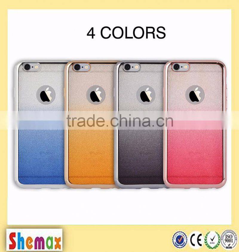 2017 New Designs Electroplate Grid Pattern Bling Ultra Slim soft Case cover for huawei y6ii