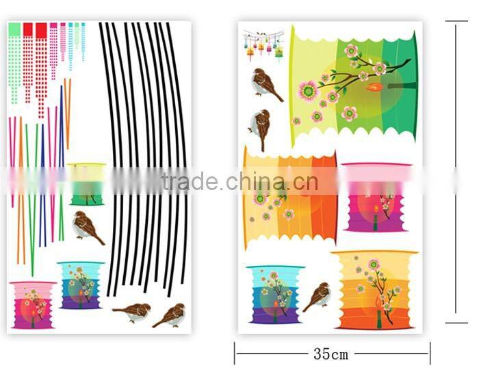 Wholesale Fashion Childrens Decorative Funny Birds PVC Vinyl Wall Sticker