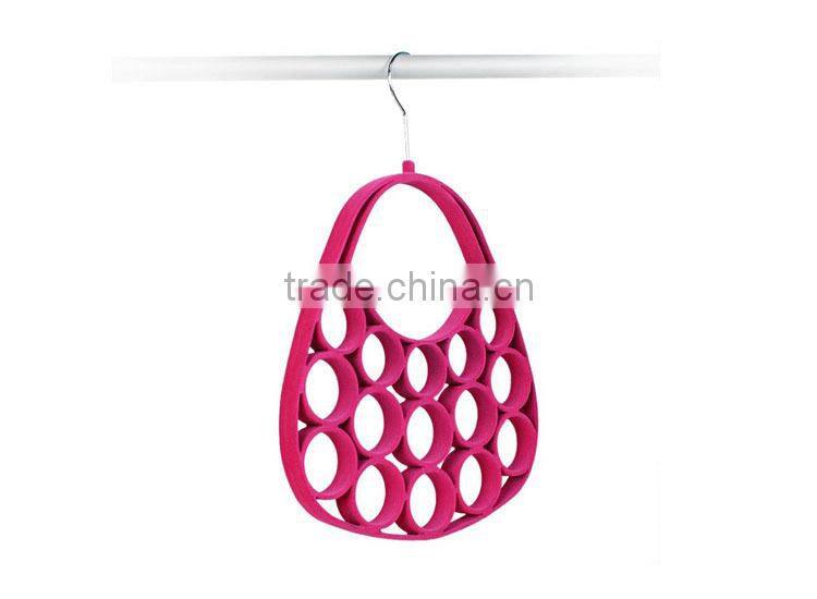 Velvet Flocked Scarf Tie Hanger, Purse Style