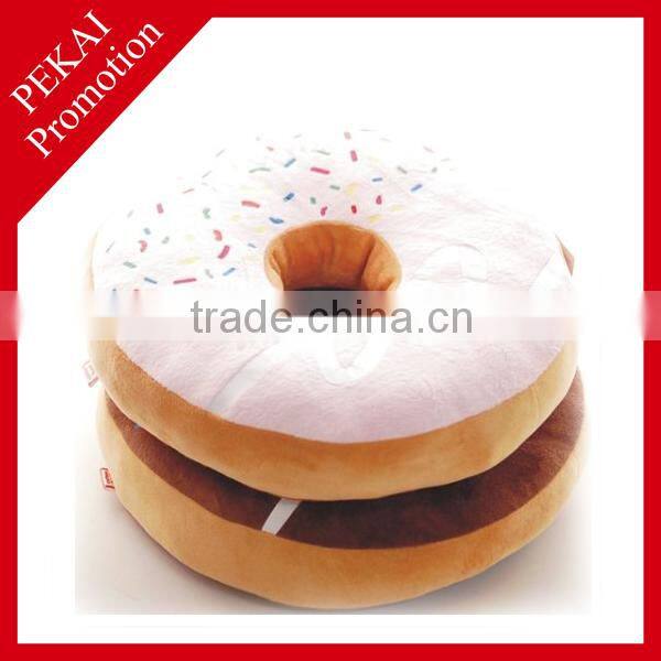 Plush doughnut design cheap chair printed cushion