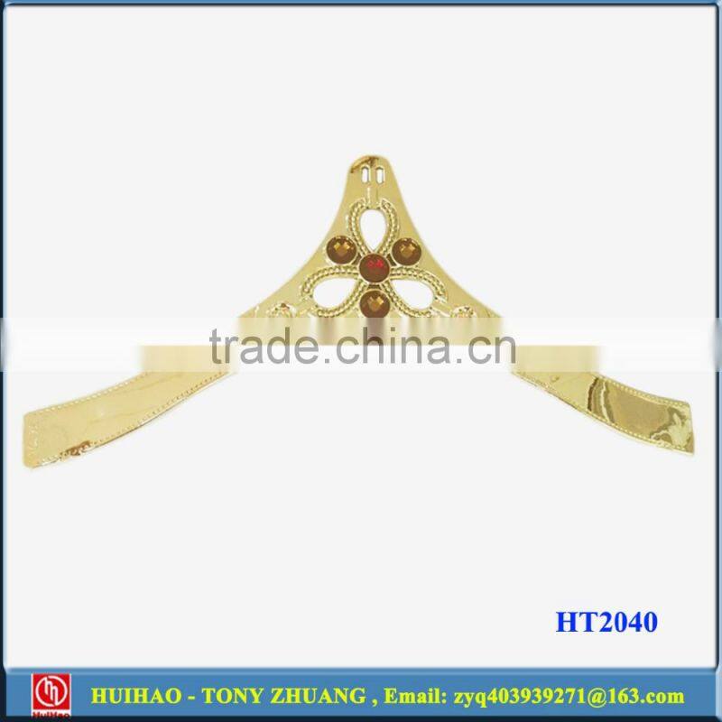 woman slippers decorative gold TPU shoes upper accessories (HT2043)