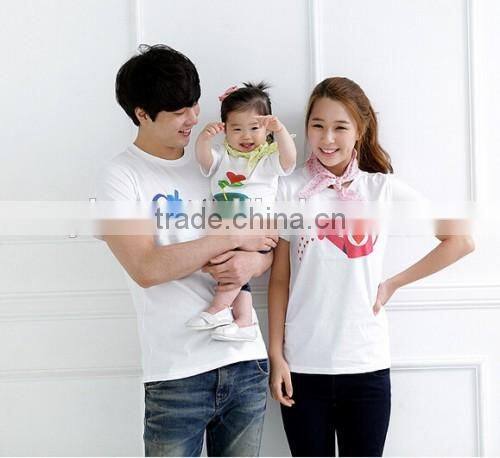 2015 Fashion Special Design Cotton Shirt Alibaba Golden Supplier Cheaper Hot Family T-Shirt