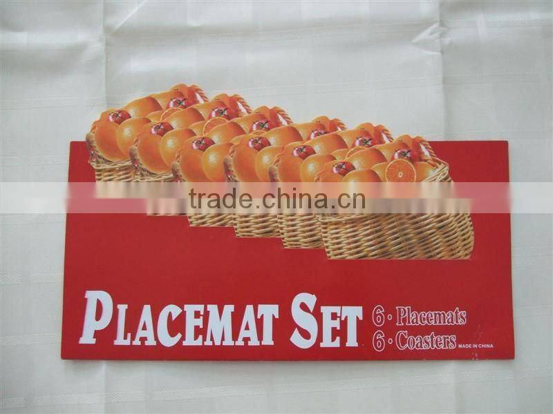 pp orange table PLACE MAT 4+4