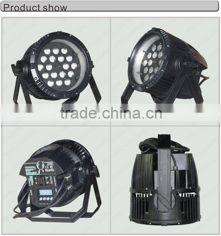 2015 high quality led par 6-in-1 18pcs lights waterproof