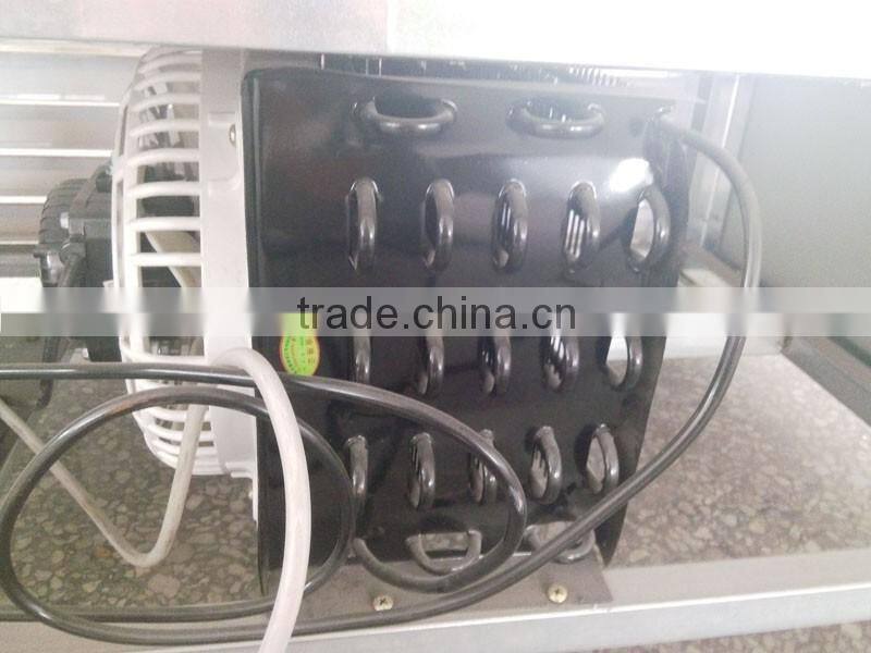 2m Glass top doors quick frozen chest freezer