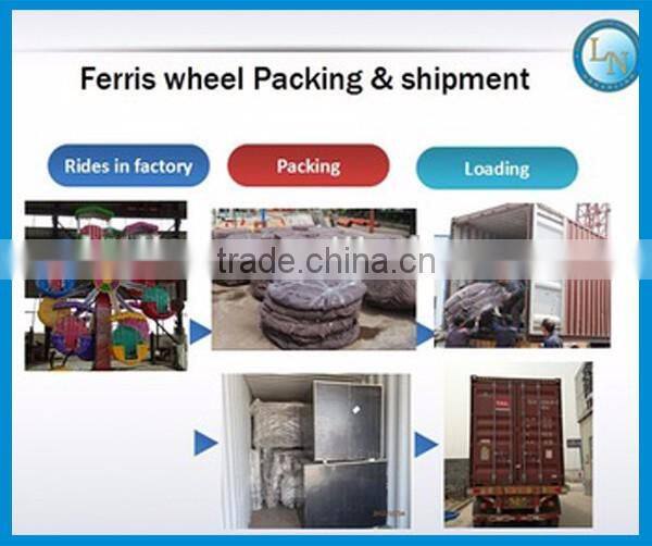 Beautiful attractive LED lights decorated theme park rides ferris wheel