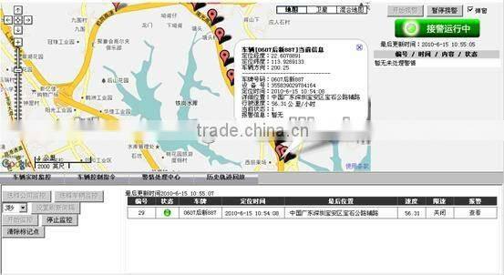 Bluetooth gps car racking and alarm system with strong hidden GPS/GPS Auto car alarm system