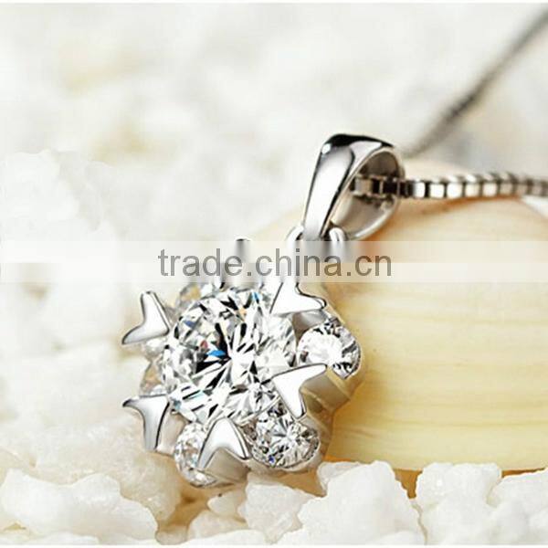 Hot Sales Snowflakes Zircon Necklace Pendant Wholesale ZTB 0082
