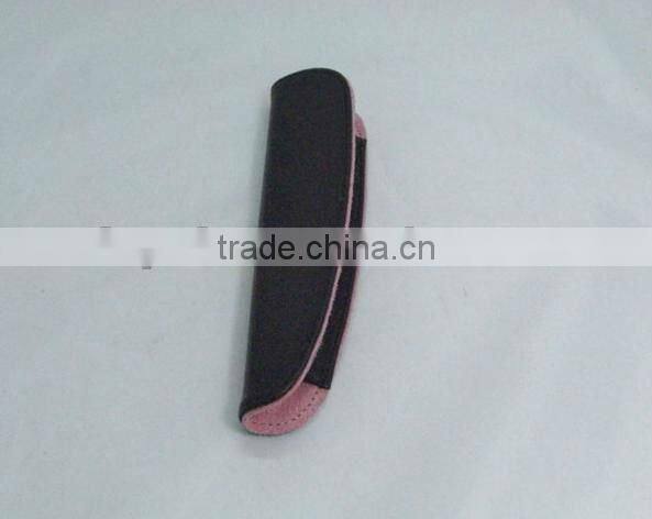 genuine leather black color pencil bag for single pen